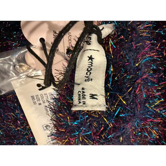 Disney For Macy's Women's Fuzzy Minnie Majorette Cardigan Multicolor Medium NWT - Picture 8 of 8